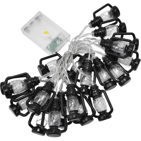 Guirlande lumineuse 20 LED 9,8 ft style rétro lampe kérosène pour Halloween jardin maison fête Blanc chaud (1/5)