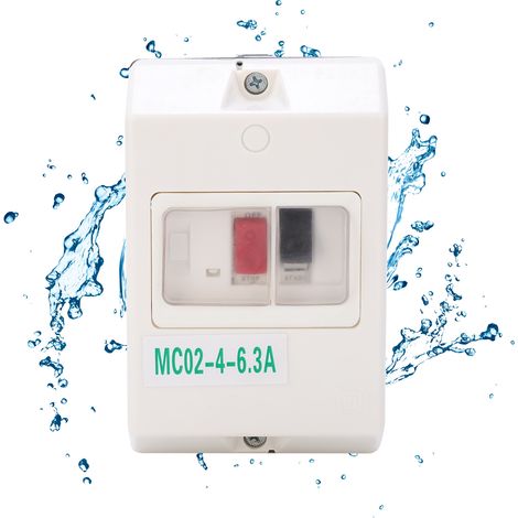 Interrupteur de protection moteur étanche 220 V/380 V série MC02, disjoncteur de protection moteur MC02-4-6,3 A (1/5)