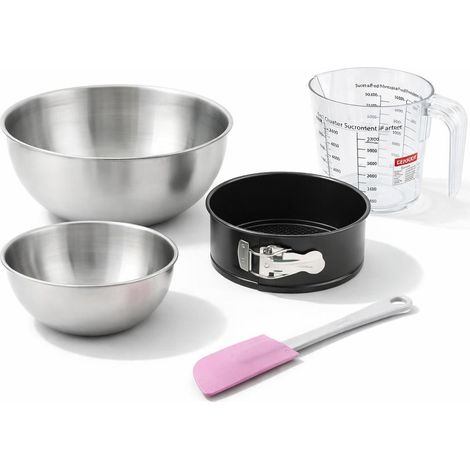 Set pâtisserie avec moule à panettone 18 cm, 2 bols à mixer, verre mesureur et spatule Zenker (1/5)