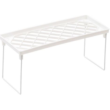 Étagère de rangement pour dortoir, robuste, en métal PP, pliable, style simple, blanche, taille S. (1/4)