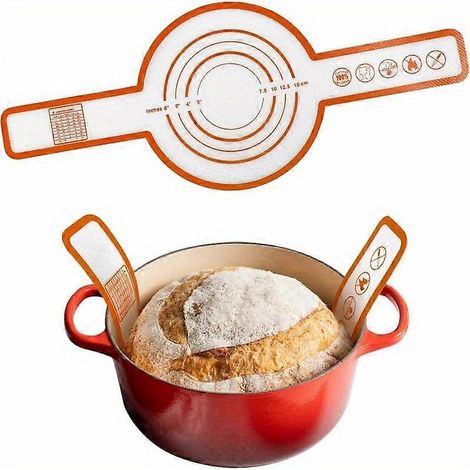 Silikon-Backmatte, kompatibel mit Backformen, Silikon-Brothandtuch mit langem Griff, wiederverwendbares Zubehör zum Sauerteigbacken (1/5)