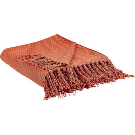 Kuscheldecke YARSA Baumwolle 125 x 150 cm Rot