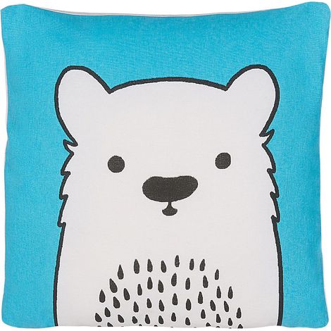 Dekokissen WARANASI Baumwolle 45 x 45 cm Blau