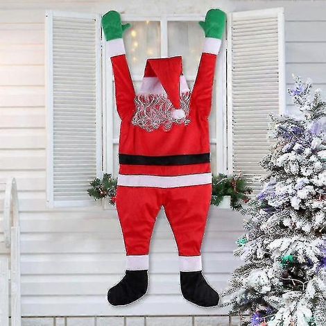 Décoration murale d'escalade du Père Noël en velours (1/5)