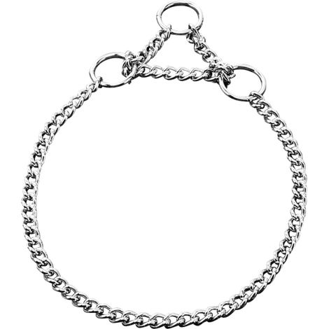 Sprenger Halskette mit Zugbegrenzung - Stahl verchromt, 1,5 mm, 30 cm