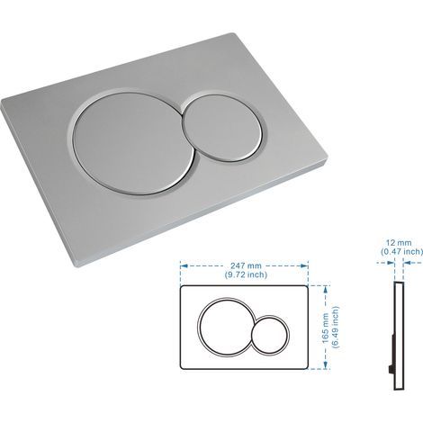 Compatible avec les panneaux de réservoir encastré Sigma 01(pour panneaux de chasse d'eau suspendus). (1/5)