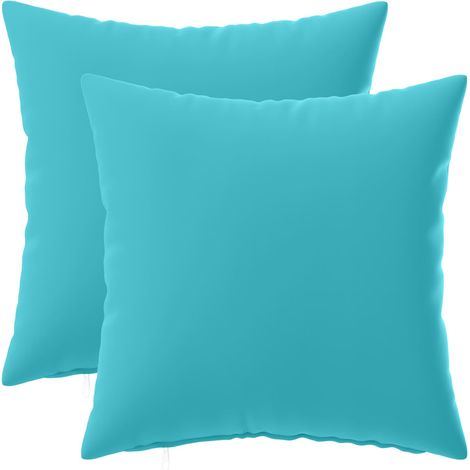 Cojín con almohada HEERLEN 2 uds. Tuquesa Poliéster vidaXL (1/5)