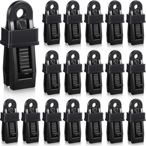 20 Stück Krokodilmaul-Planenclips, multifunktionale Sicherheitsclips mit robustem Verriegelungsgriff, Planenclips für Campingzelte, Planenclips, Feststellverschlüsse für Outdoor-Camping (1/5)