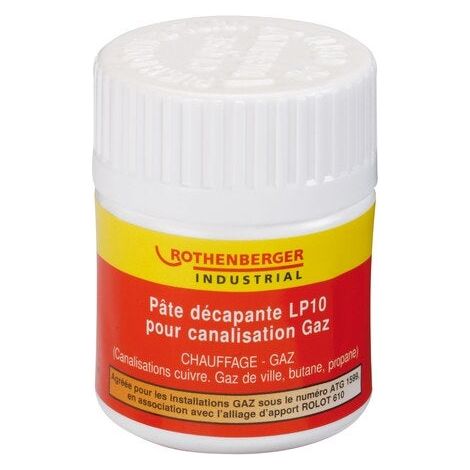 Pâte décapante pour canalisation gaz LP10, ROTHENBERGER, 65 g (1/2)