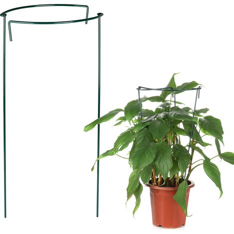 Support de plante en fer - Cadre robuste et invisible - 40cm & 55cm - Vert (1/5)