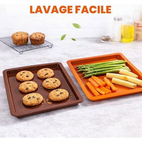 Lot de 2 Moules en Silicone pour Pâtisserie Antiadhésif, Résistant à Haute Température, Facile à Démouler et à Nettoyer, Idéal pour Gâteaux Maison (1/5)