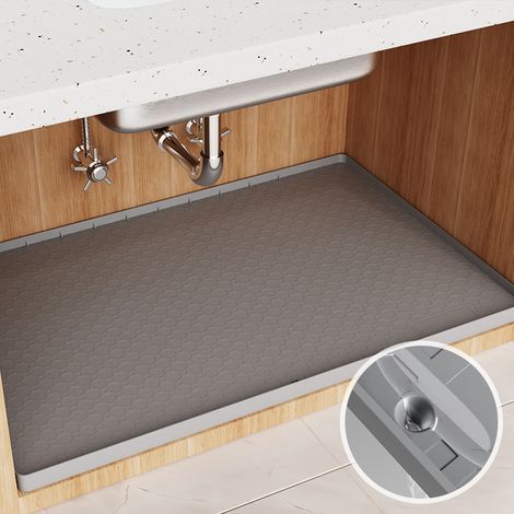 Tappetini impermeabili per lavello, rivestimenti per mobili da cucina e bagno 8655 cm, protezioni in silicone per ripiani, organizer per mobili da cucina e vassoi scolapiatti (1/3)