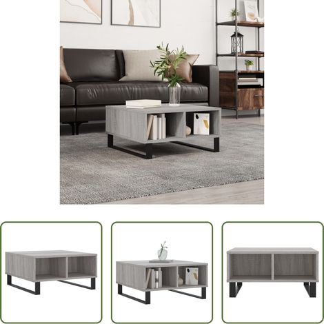 Wohnzimmer Tisch -  Couchtisch Grau Sonoma 60x60x30 cm Holzwerkstoff (1/5)