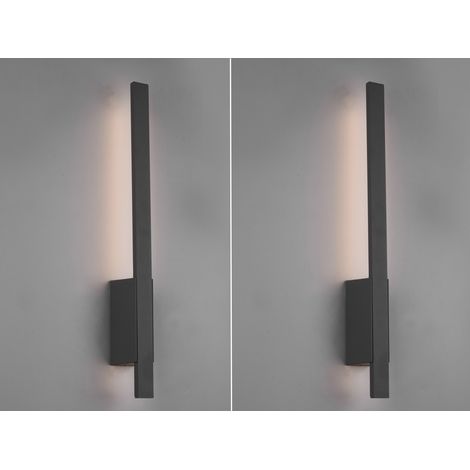 LED Außenwandleuchte 2er Set in Anthrazit - indirekte Wandbeleuchtung (1/5)