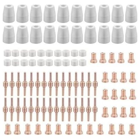 120 Pices PT31 Consommables Plasma Decoupeur Plasma Parkside Cut 30 40 50 Consommables de Dcoupeuse Plasma Accessoire Decoupeur Plasma Electrode Tip Buse (1/5)