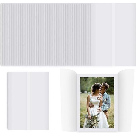 50 feuilles de vélin pré-pliées pour invitations 5 x 7, doublures d'enveloppe pour invitations de mariage 5 x 7 (1/4)