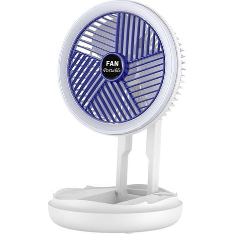 Ventilateur de plafond pliable 1200/2400 mAh, ventilateur de bureau, ventilateur de camping avec lumière pour dortoir - Style lampe (1/4)