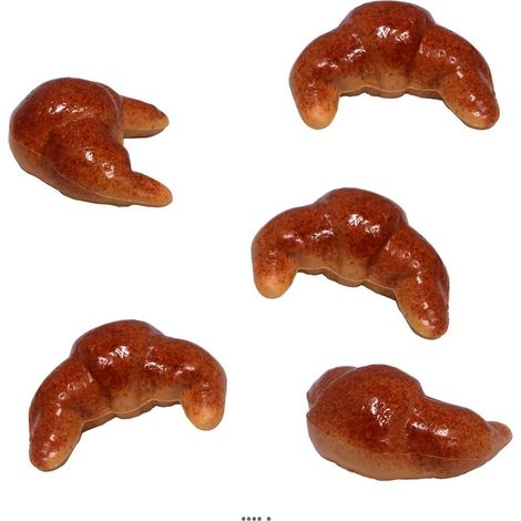Lot de 5 petits croissant artificiels Longueur 5 cm, Largeur 7 cm (1/3)