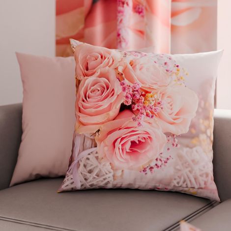 Lot de 2 Taies d'Oreillers 35x35 cm 100% Microfibre Hypoallergénique, Housse Oreiller Rectangulaire Shabby Rose, Paquet de 2 (1/3)