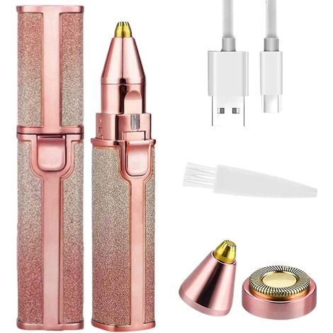 Épilateur visage pour femmes, épilateur 2 en 1 pour sourcils et visage, épilateur visage pour femmes, épilateur sourcils (1/5)
