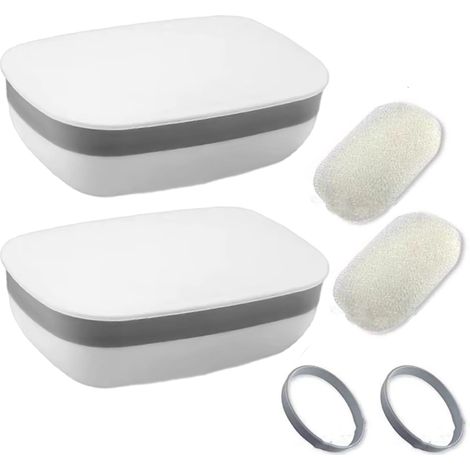2-teilige Seifenschale mit Einlagen, wasserdichter Aufbewahrungsbox, Deckel und tragbarem Behälter. (1/5)
