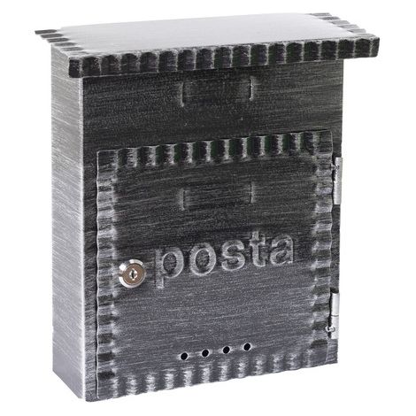 ARREGUI Rustica D-2201 Buzón Exterior Vintage Metálico, Buzón de Estilo Rústico, Tamaño S (Correo DIN A5), Buzón de Correo Moderno, Buzón de Pared Decorativo, Fácil de Instalar, Negro (1/4)