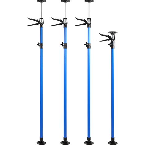 Einfeben – Etai de soutien télescopique 115-290cm – Capacité de charge 50kg – Acier renforcé – Kit de 4 supports avec plaques pivotantes