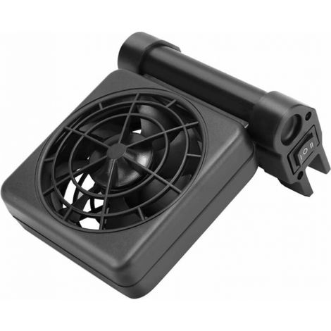 BEBUSINGOTO Ventilateur de réservoir de Poissons Mini Ventilateur de Refroidissement d'aquarium réglable à tête Unique pour Aquarium Suspendu au Refroidisseur 100-240V(Réglementation européenne) (1/5)