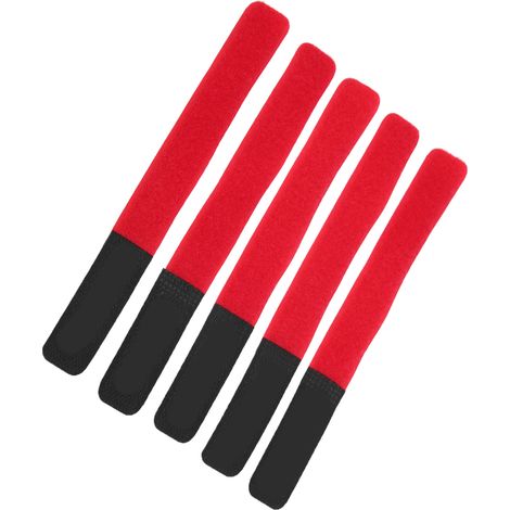 DUUTI Lot de 5 sangles pour pompe à vélo, fixation et rangement réglables et réutilisables (rouge) (1/5)