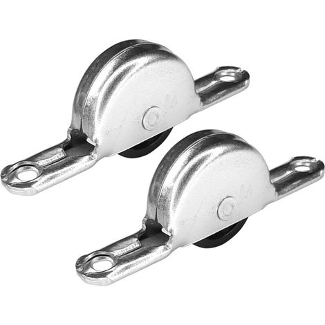 – Roulette de placard coulissant 24mm – Acier galvanisé finition nylon – Installation rapide – Pour rails de porte meubles pliants (1/4)
