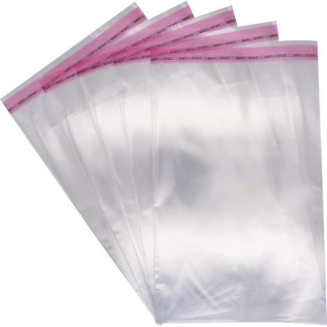 Sachet Cellophane - Lot De 100 - Polypropylène - Auto-adhésif - Alimentaire - 25 x 35 cm (1/5)