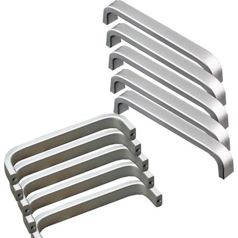 10pcs Mini Aluminium Kitchen Cabinet Door Handles Cupboard Drawer Bedroom Furniture Pulls (96MM) (1/4)