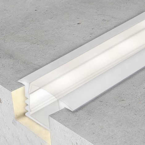 IluminaShop - Perfil de Aluminio Pladur Lacado Blanco 2 Metros Blanco (1/2)