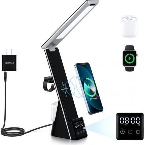 Lampe de bureau LED en forme d'ourson, taille-crayons, rechargeable par USB, lampe de bureau protégeant les yeux