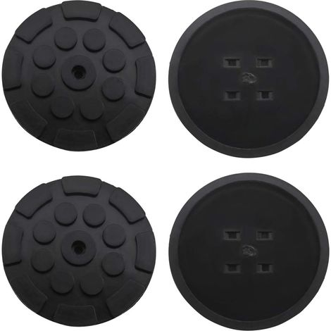 Lot de 4 coussinets de bras en caoutchouc de 11 mm de diamètre universel noir pour cric élévateur - 120 x 17 mm - Accessoires de levage (1/5)