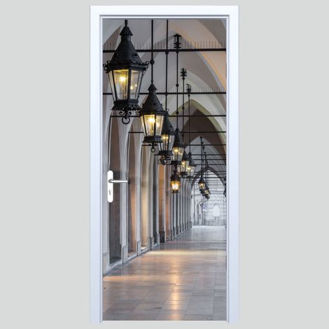 Adhesivo de tela para la puerta del pasillo del Paños de Cracovia 554PD