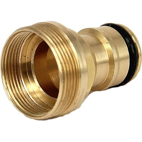 Connecteur de bassin en laiton tuyau d'eau tuyau d'arrosage connecteur de robinet 4 filetages femelles en laiton connecteur de robinet pour tuyau adaptateur de robinet fileté (1/5)