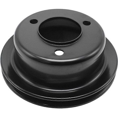 Poulie de pompe moteur, à gorge unique, poulie de vilebrequin en acier noir, compatible avec la poulie de vilebrequin du moteur V8 à 3 boulons SB 260 289 de 1965-1966. (1/5)