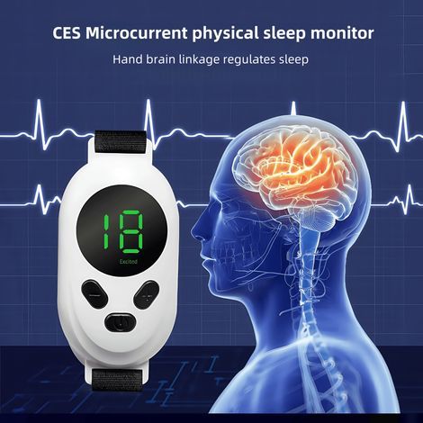 Beruhigendes Einschlafhilfe-Massagegerät – Tragbares Schlafgerät – Mikrostromtherapie – Linderung von Schlaflosigkeit – USB-aufladbar (1/5)