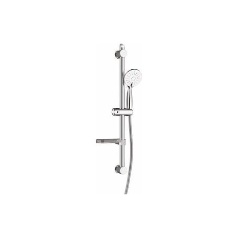 Ensemble barre de douche ø25 L650, douchette ø105 3 jets anticalcaire