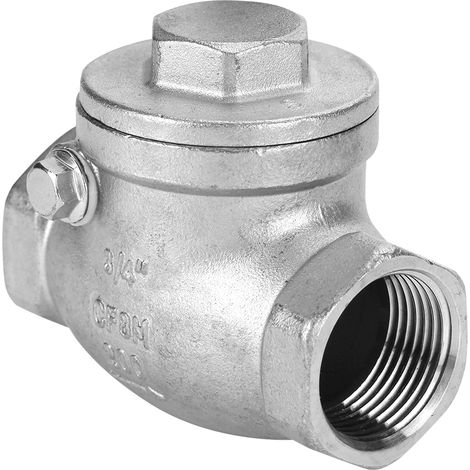 Clapet anti-retour unidirectionnel en acier inoxydable 3/4" DN20, filetage femelle WOG 200 PSI (1/5)