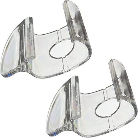 Ensemble de 2 poignées cintrées transparentes, stores rideaux tiroirs accessoires (1/5)