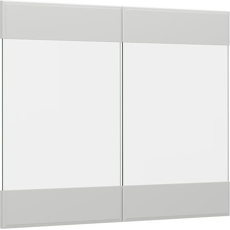 Frente de cocina R-Line, Blanco casa de campo, 79.2 x 59 cm frente de mueble para armario mural con vitrina, Vicco (1/5)