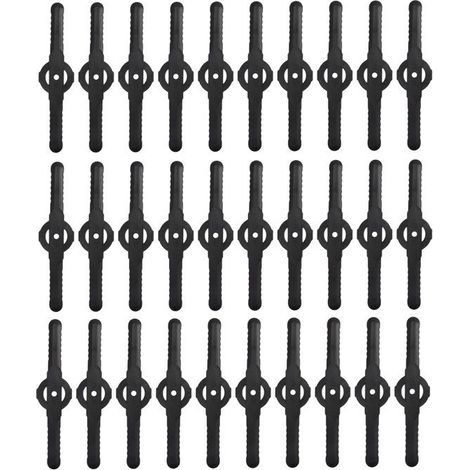30pcs lames débroussailleuse – plastique haute résistance – coupe précise – 14 x 3,4 cm (1/5)