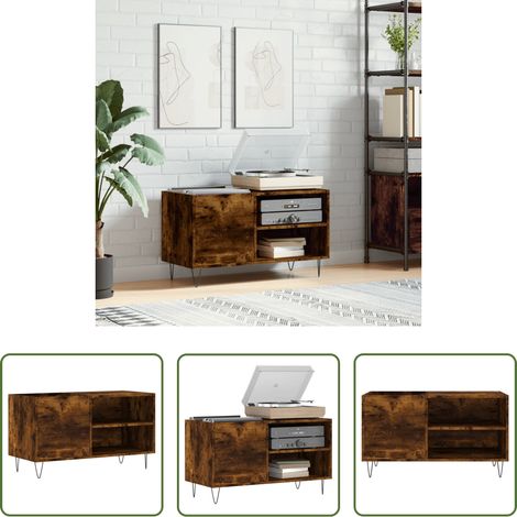 vidaXL Holzschrank - Plattenschrank Räuchereiche 85x38x48 cm Holzwerkstoff (1/5)