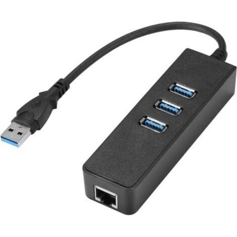 Hub USB 3.0 a 3 porte con adattatore Gigabit Ethernet RJ45, adattatore Ethernet USB 10/100/1000 Mbps per MacBook, Surface Pro e Chromebook. (1/5)