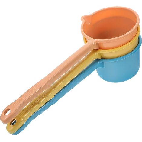 Ensemble de 3 pièces en plastique, bleues et jaunes, pour la cuisine ou la maison (1/5)