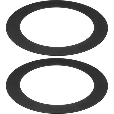 Rings 6 Inch Recessed Can Lighting Down Light, 2 Pcs Metal Trim Rings Cover, Outer Diameter 10-inch, Inner Diameter 6.29-inch, Matte Finish Black, Flush Mount (1/5)