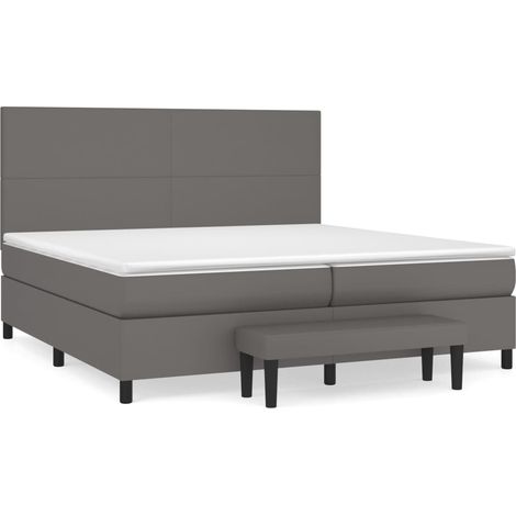 Maison Exclusive - Boxspringbett mit Matratze Grau 200x200 cm Kun (1/5)