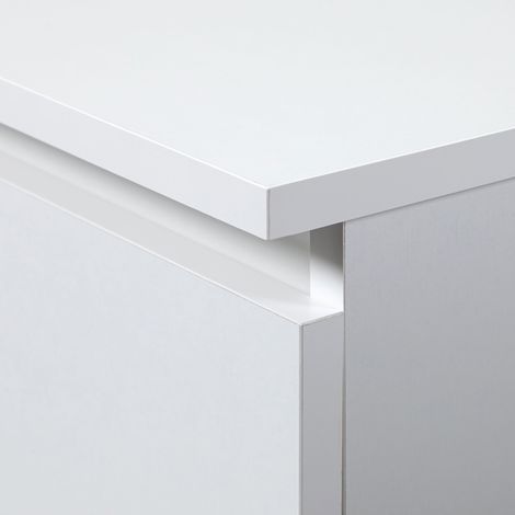 Akord – Commode enfant 120 cm – 8 tiroirs – Panneau stratifié blanc – Dimensions 120x40x99 cm – Finition mate